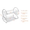 Multifunctional S-shaped Dual Layers Bowls & Dishes & Chopsticks & Spoons Collection Shelf Dish Drainer XH