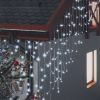 LED Curtain Icicle Lights 393.7" 400 LED Cold White 8 Function