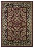 8' X 11' Red Black Machine Woven Floral Traditional Indoor Area Rug