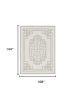 9' X 12' Ivory Grey Hand Tufted Bordered Greek Key Indoor Area Rug