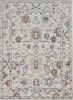 9' X 13' Ivory Hand Tufted Space Dyed Floral Traditional Indoor Area Rug