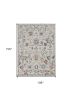 9' X 13' Ivory Hand Tufted Space Dyed Floral Traditional Indoor Area Rug