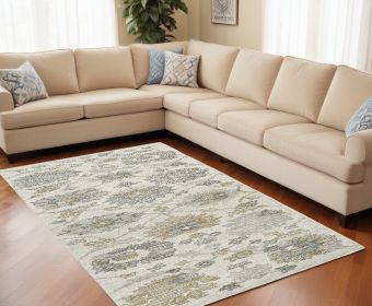 96 X 132 Ivory  Wool Rug