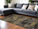 9' X 13' Grey Abstract Design Indoor Area Rug