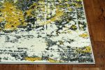 2' X 7' Grey Polypropylene Area Rug