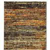 2' X 8' Gold And Slate Abstract Runner Rug