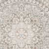 7' X 10' Ivory Grey Distresed Oversize Medallion Indoor Area Rug