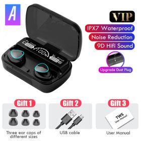 3500mAh Wireless Earphones Bluetooth V5.0 TWS Wireless Headphones LED Display With Power Bank Headset With Microphone (Color: STYLE A, Ships From: China)