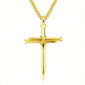 Stainless Steel Titanium Steel Alloy Nail Necklace (Quantity: 1PCS, Color: Gold)