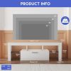 FashionTVstandTVcabinet,EntertainmentCenter,TVstationTV console,media console,with LEDlight belt,light belt remote control,toughenedglassshelf