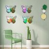 1pc/4pcs, Metal Butterfly Wall Art Decor, 3D Outdoor Sculpture Iron Outdoor Hanging Decor Ornaments, Metal Hand-made Butterfly Wall Art