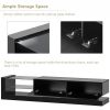 TV Stand with Two Media Storage Cabinets Modern High Gloss Entertainment Center for 75 Inch TV, 16-color RGB LED Color Changing Lights for Living Room