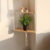 1pc,Boho Triangle Shelves Wall Decor - Plant Hanger, Candle Holder, and Home Decor