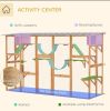 Catio Playground Cat Window Box Outside Enclosure, Wooden Outdoor Cat House with Weather Protection Roof for Multiple Kitties