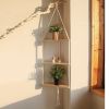 1pc,Boho Triangle Shelves Wall Decor - Plant Hanger, Candle Holder, and Home Decor